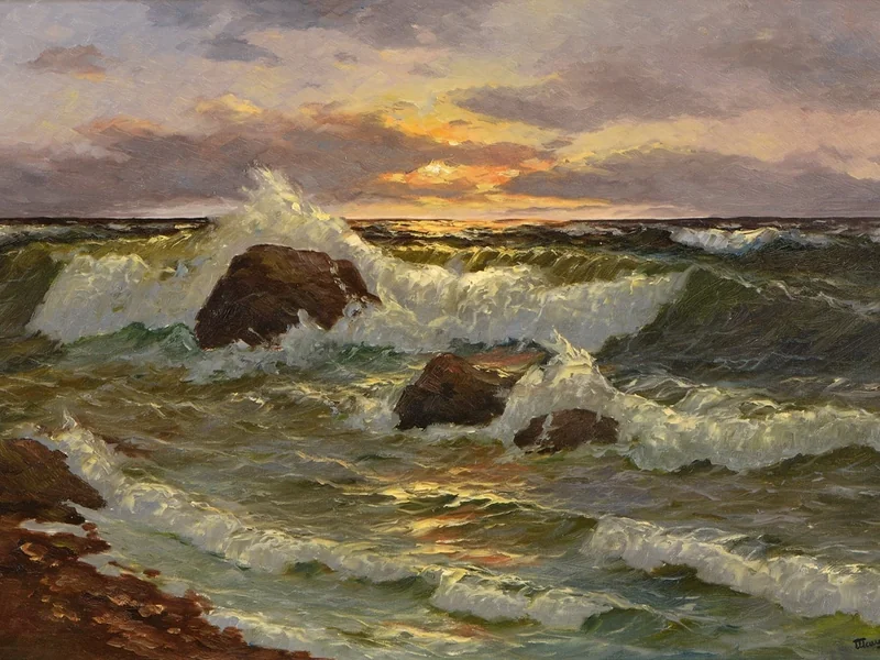 1861-Frederick J. Waugh - Frangente marino